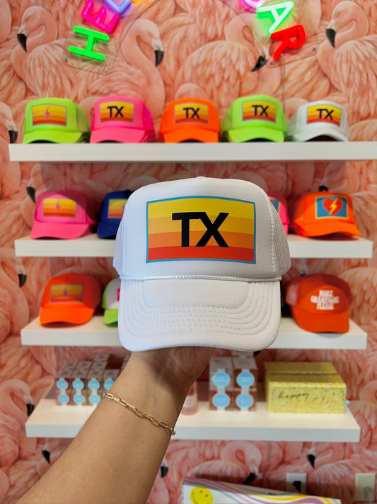 White TX Trucker Hat