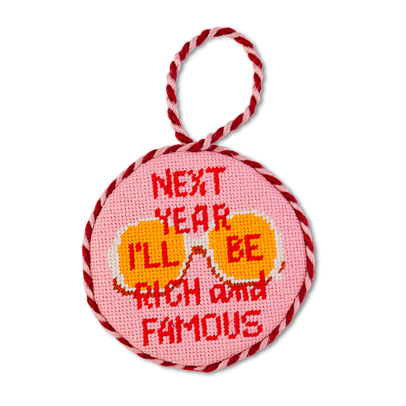 Rich & Famous Needlepoint Ornament