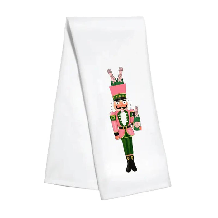 Champagne Nutcracker Dish Towel