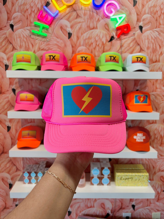 Pink Heart Trucker Hat