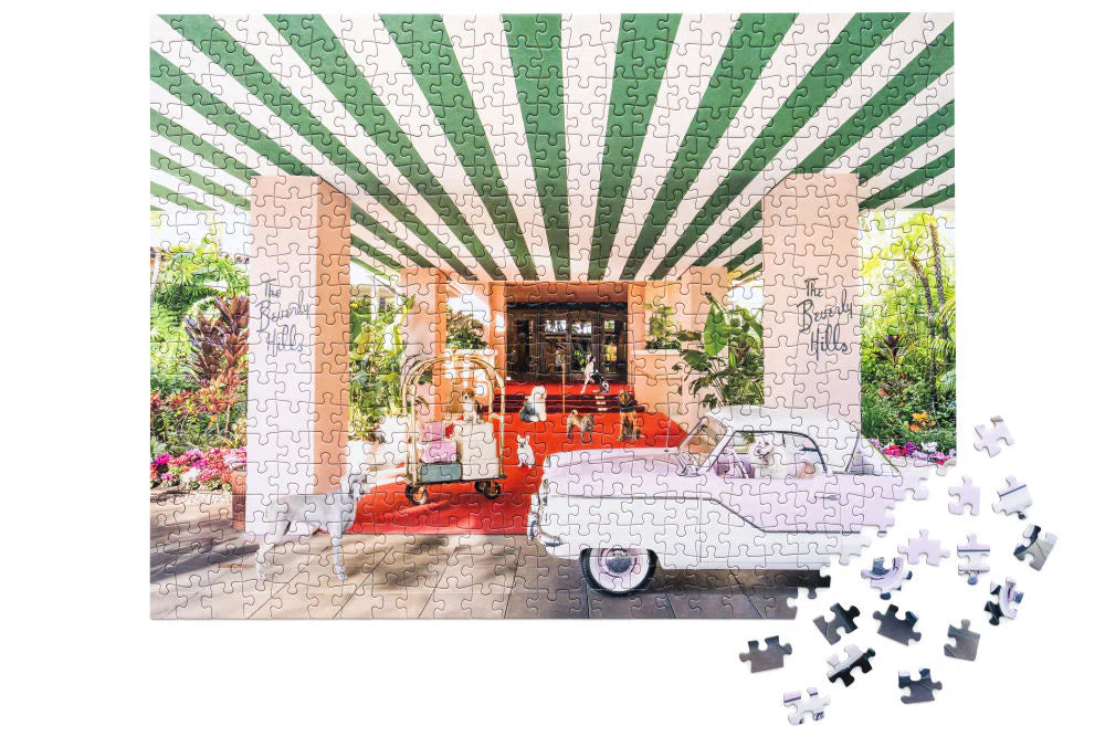 Gray Malin The Beverly Hills Hotel Double Sided Puzzle