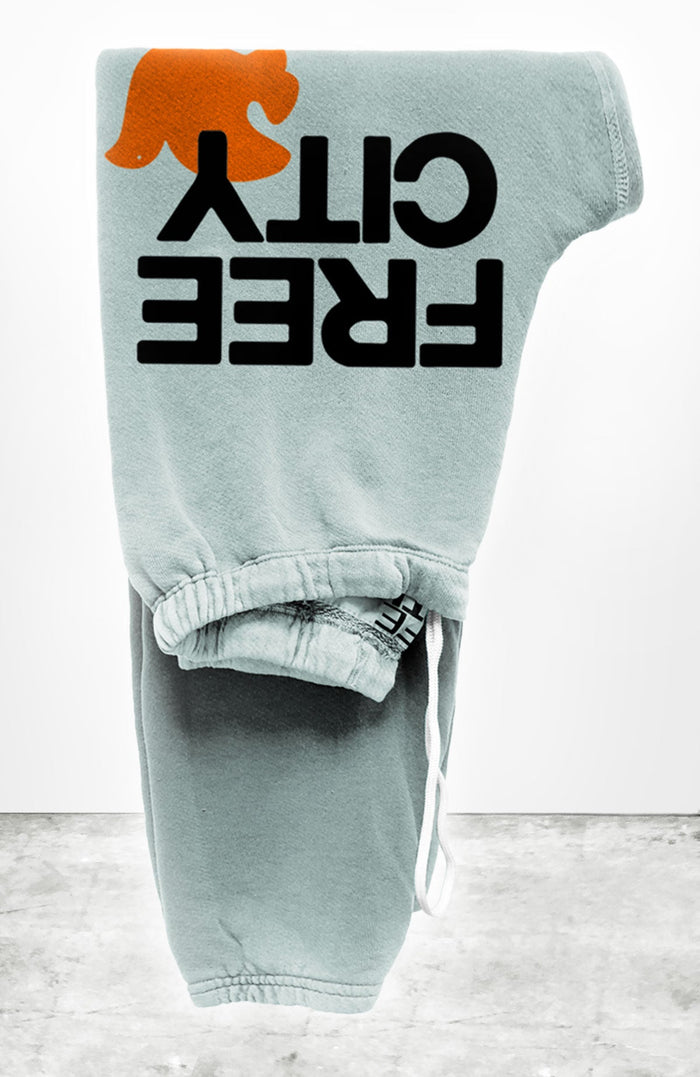 FREE CITY Logo Sweats - Storm Grey