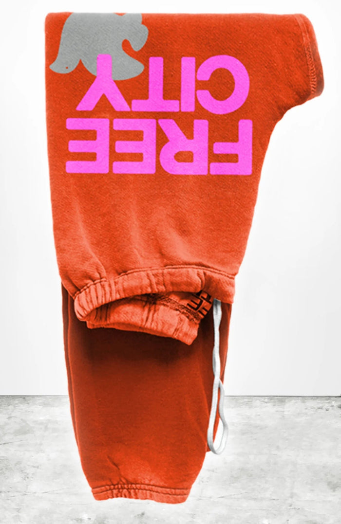 FREE CITY Logo Sweats - Orange