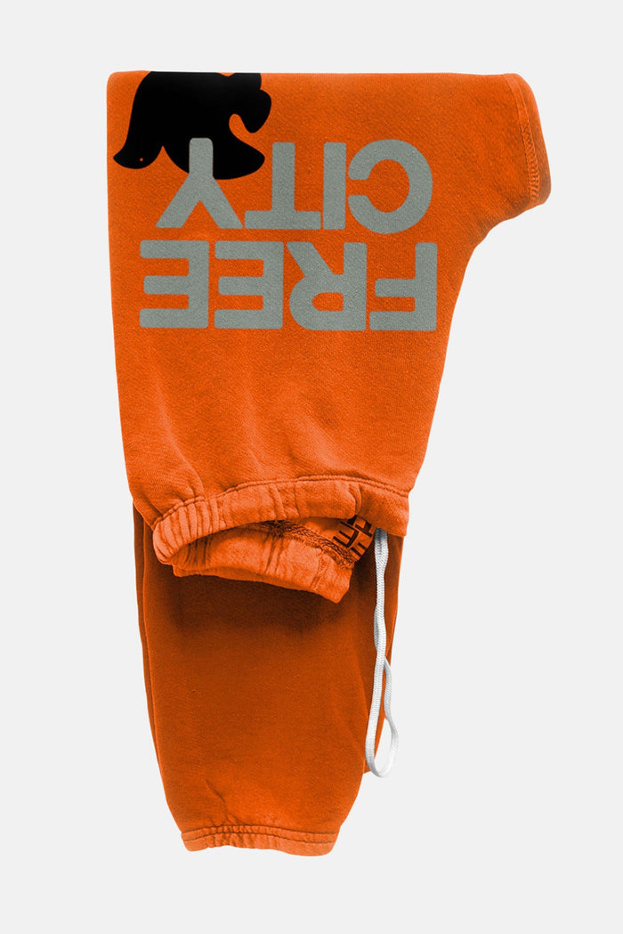 FREE CITY Logo Sweats - Orange Machine