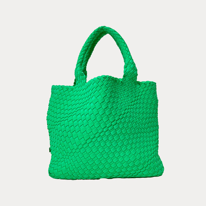 Lily Woven Neoprene Tote - Green