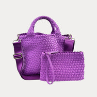 Lily Woven Neoprene Tote - Lilac