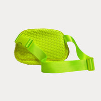 Lisa Woven Neoprene Belt Bag - Neon Yellow