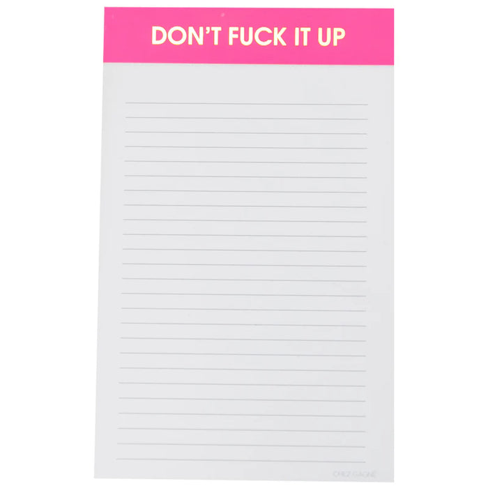 Don't F*ck It Up Notepad