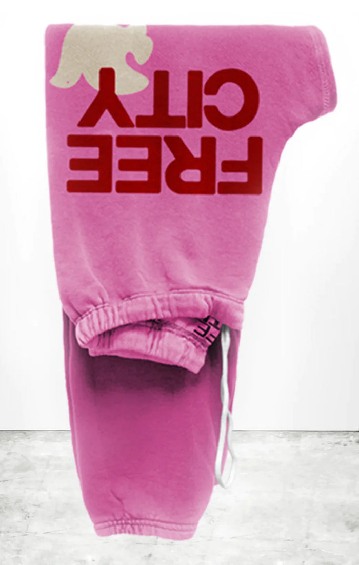 FREE CITY Logo Sweats - Pink Lips / Cherry