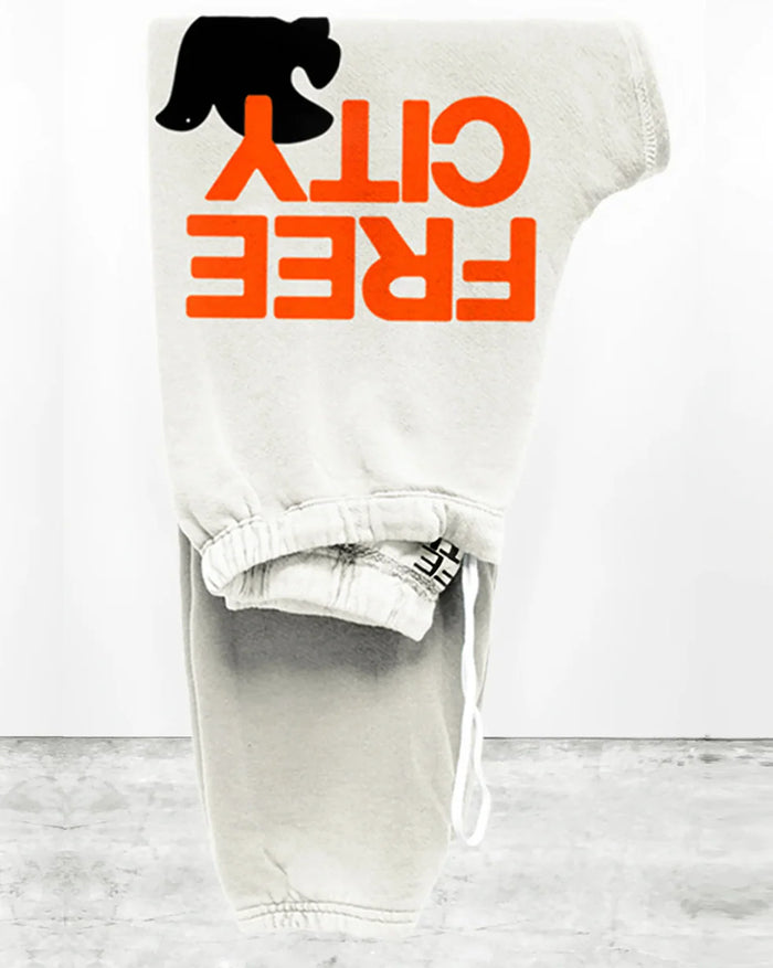 FREE CITY Logo Sweats - White