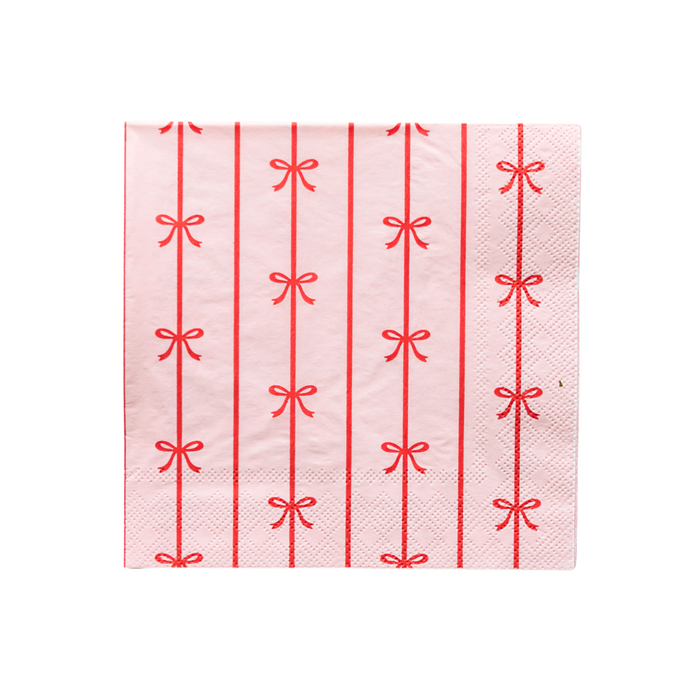 Pink & Red Bow Napkins