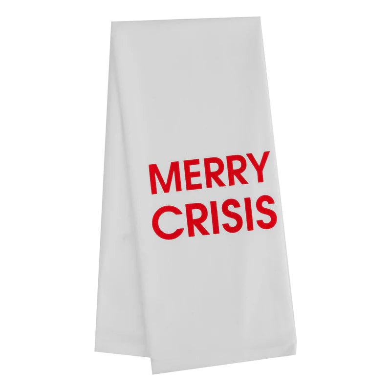 Merry Crisis Dish Towel