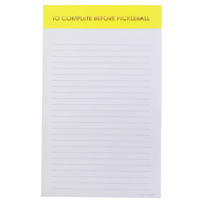 To Complete Before Pickleball Notepad