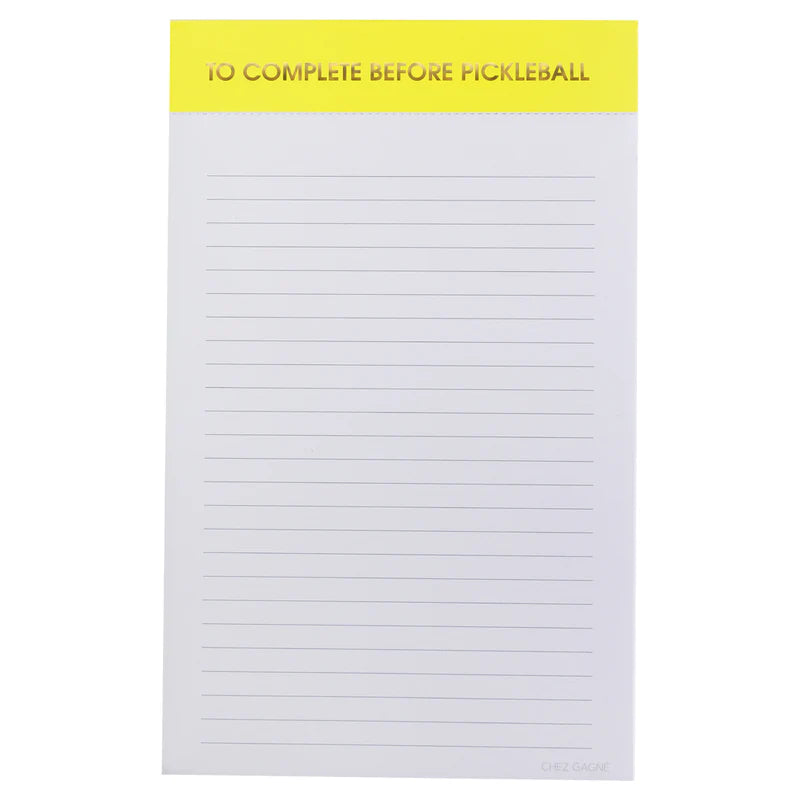 To Complete Before Pickleball Notepad