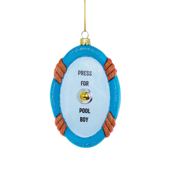 Press For Pool Boy Ornament