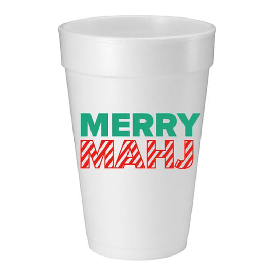 Merry Mahj Styro Cups