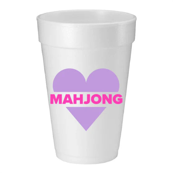 Heart Mahjong Styro Cups