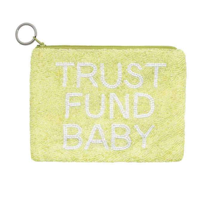 TRUST FUND BABY Beaded Pouch