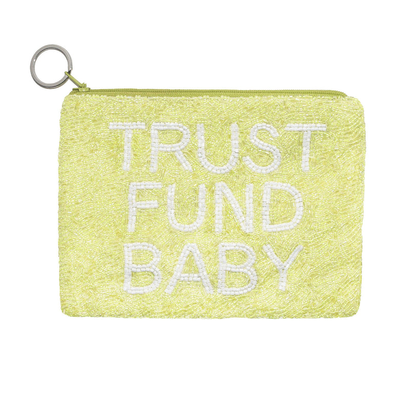 TRUST FUND BABY Beaded Pouch