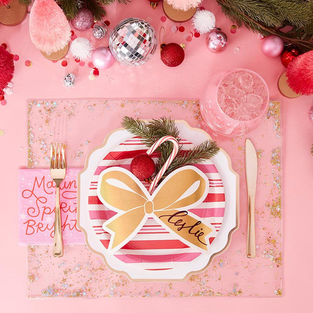 Holiday Striped Party Plates