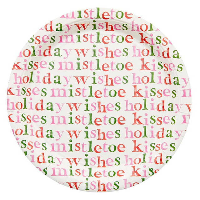 Holiday Words Party Plates