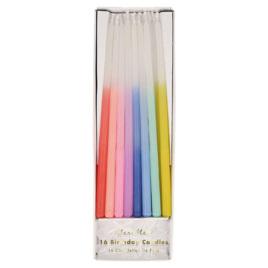 Rainbow Dipped Candles