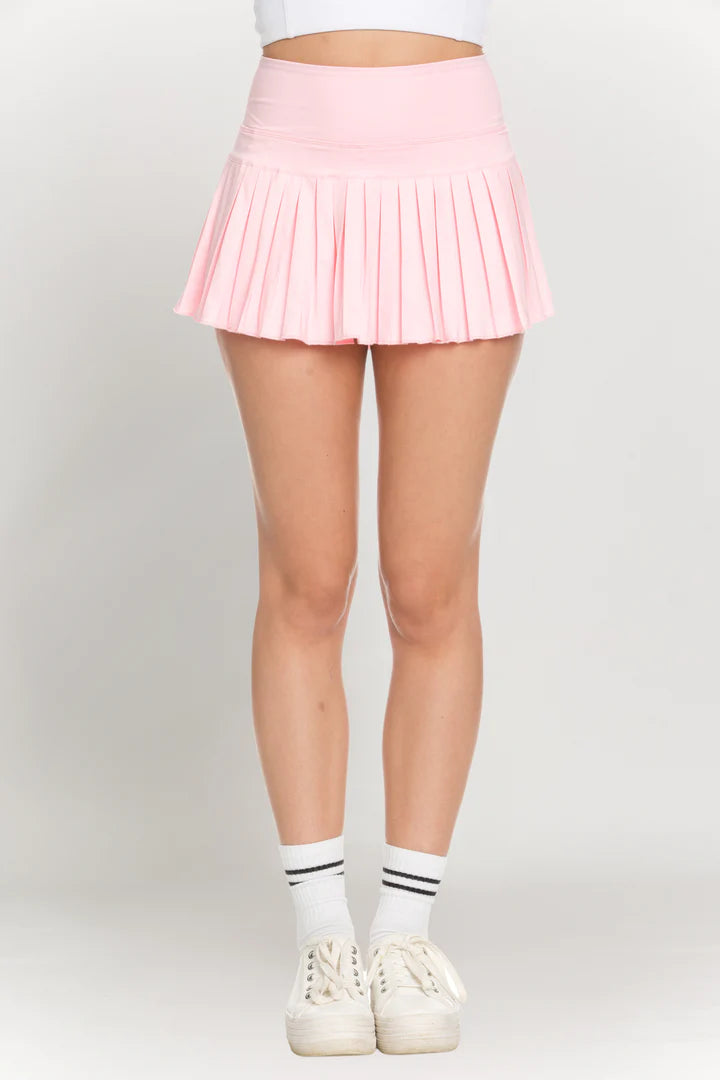 Baby Pink Gold Hinge Tennis Skirt
